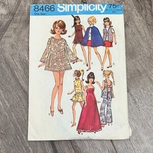 Vintage Sewing Pattern for Barbie doll dresses